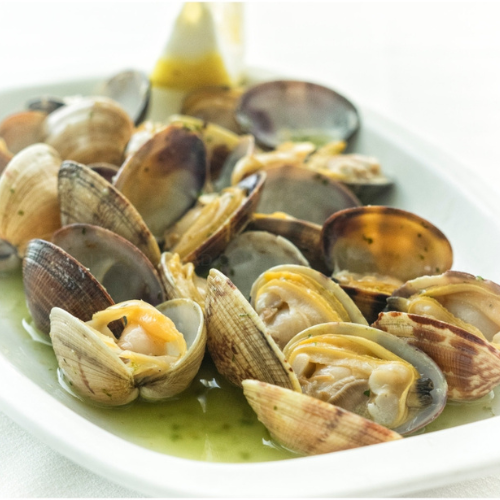 Bandeja de Almejas para Restaurante La Ballena Azul en Motril (Granada)